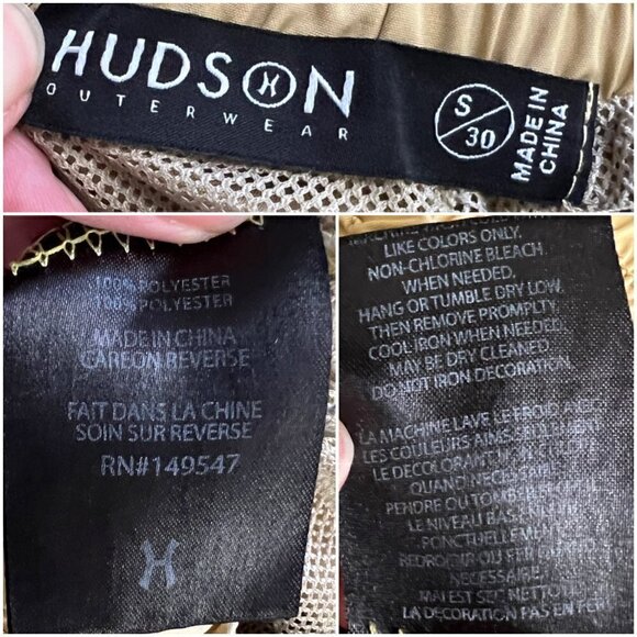 Hudson Outerwear NYC HDSN Pale Yellow Cargo Pants Sz 30 - Picture 15 of 16